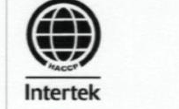HACCP certification mark, verified by Intertek