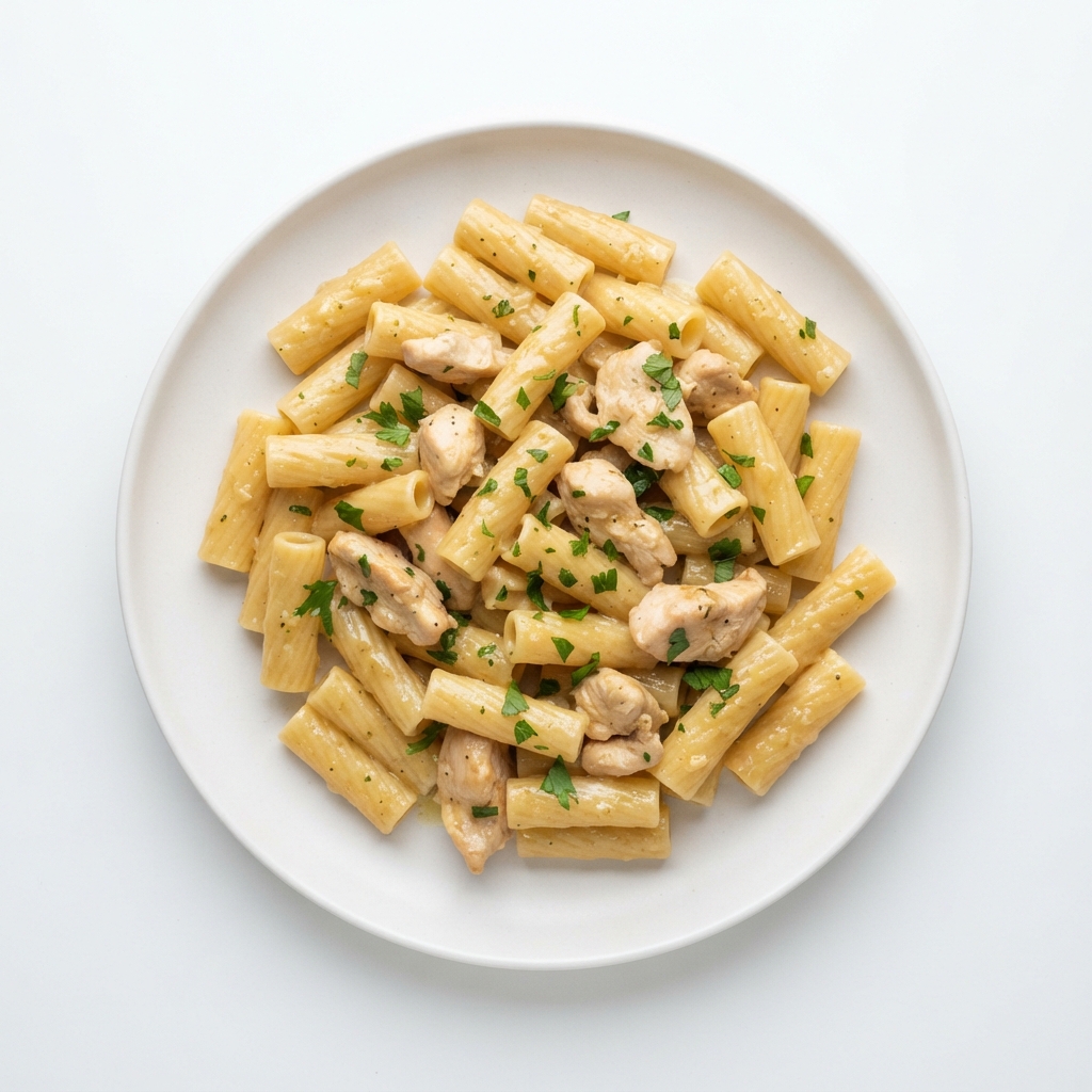 Garlic Butter Chicken Tortiglioni — frozen ready meal