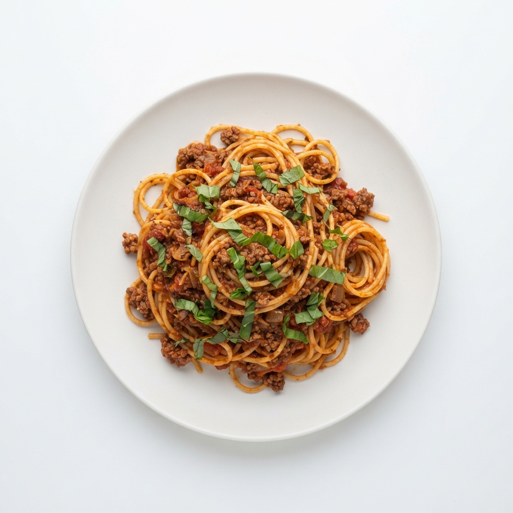 Spaghetti Bolognese — frozen ready meal